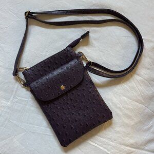 Purple Bag 6" x 9" with cross body shoulder strap